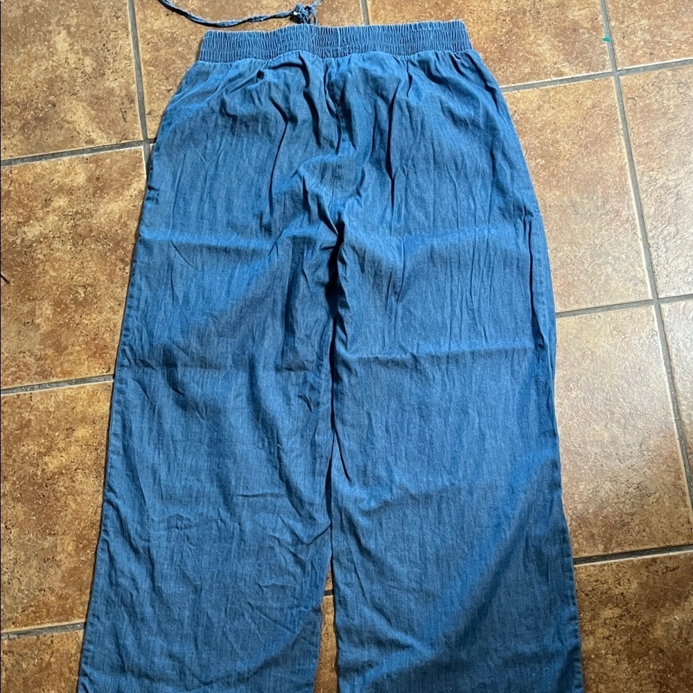 Micheal Kors Denim Chambray Soft Tie Waist Denim Size S/P - Picture 5 of 5